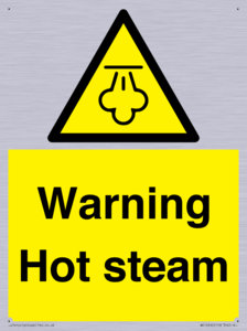 Warning Hot steam
